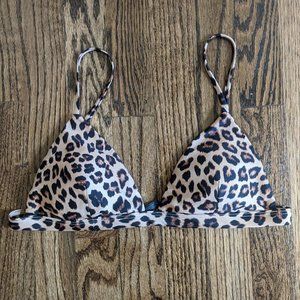 Summersalt Leopard Bikini, high leg high rise - worn one time!